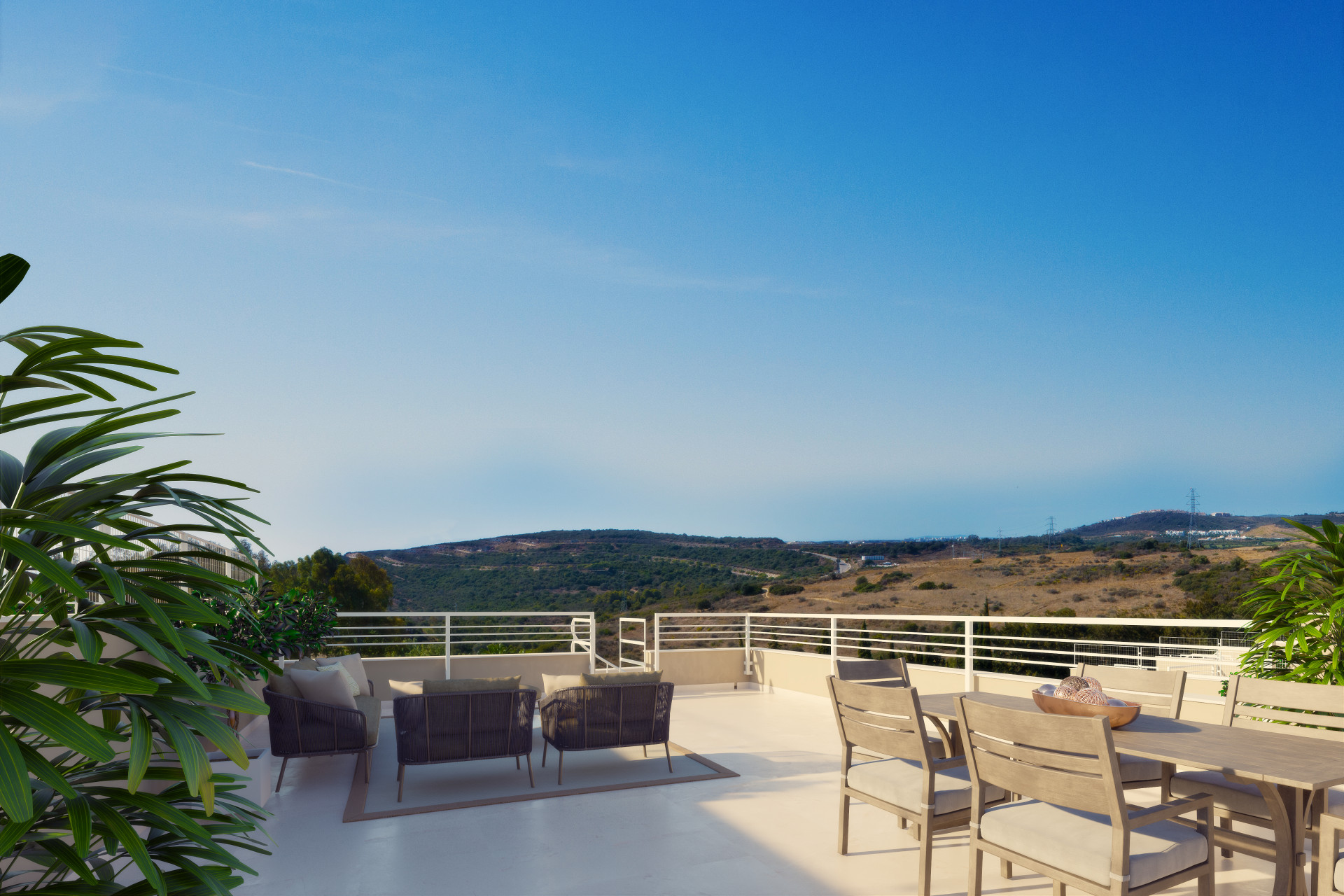 2 bedroom penthouse with spectacular terrace of 95 m2 on the first line of Estepona Golf course.