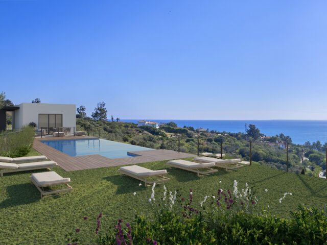 Blue View Heights: Residential development of spacious terraced homes with panoramic sea views.