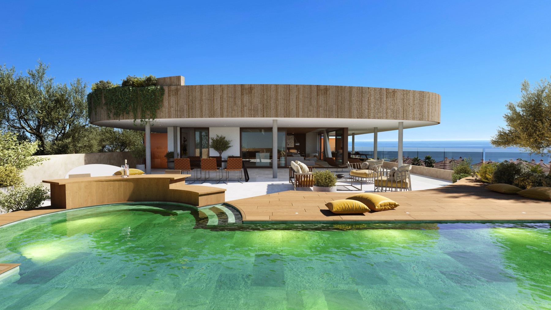 Luxury three bedroom villa with solarium and swimming pool situated in El Higueron, Fuengirola.