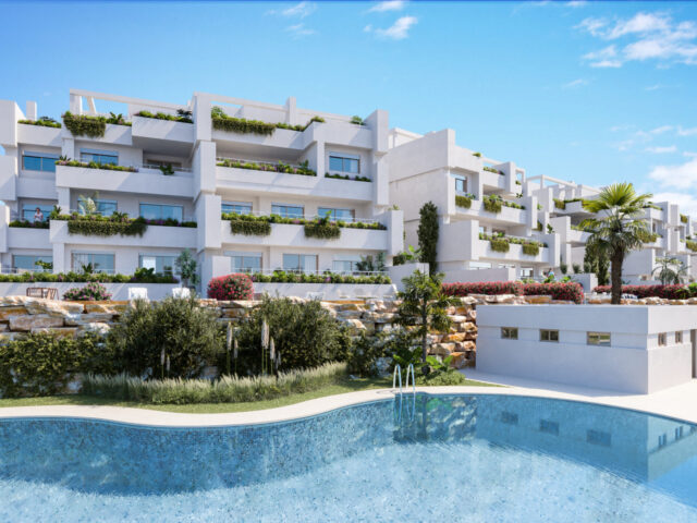 Two bedroom flat with views in a privileged setting in Estepona.