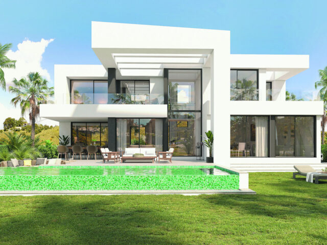 Exclusive villa with luxury finishes overlooking the coast of Malaga.