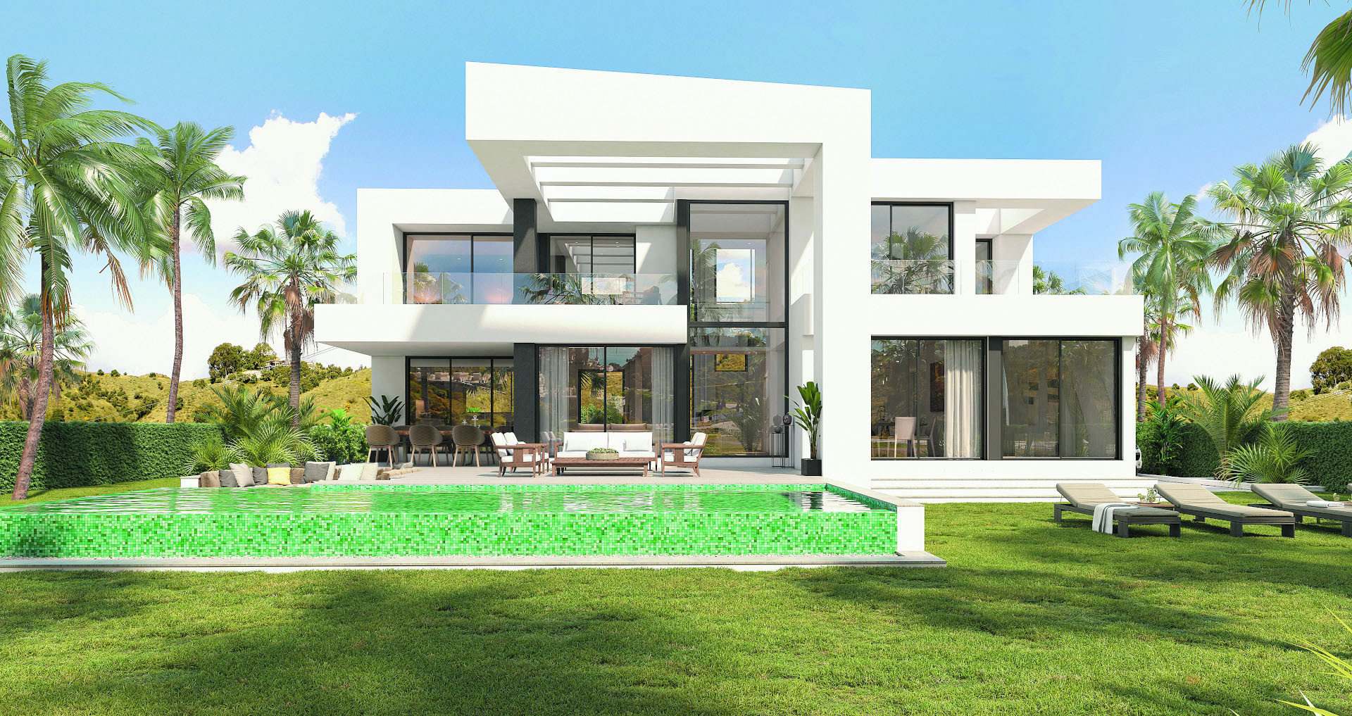 Exclusive villa with luxury finishes overlooking the coast of Malaga.