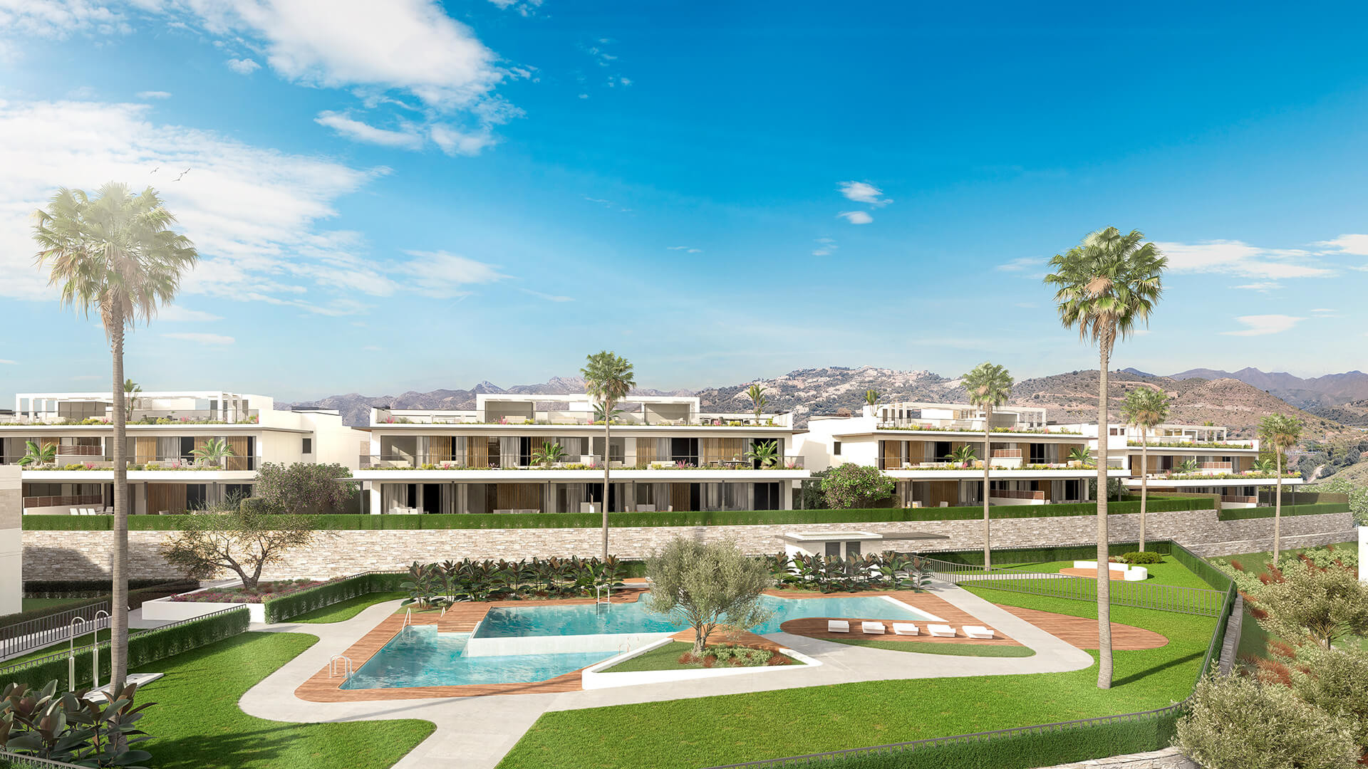 Santa Clara Homes: New private residential development of 104 frontline golf homes in Marbella.