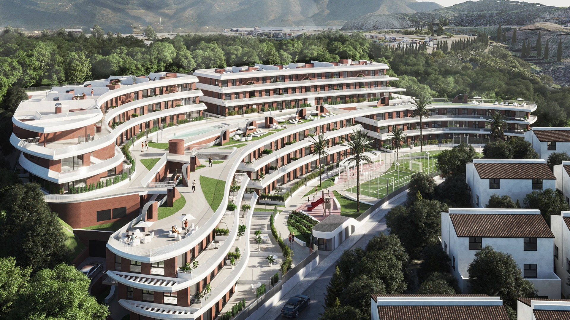Solaris: New development of 80 homes located in La Cala de Mijas.