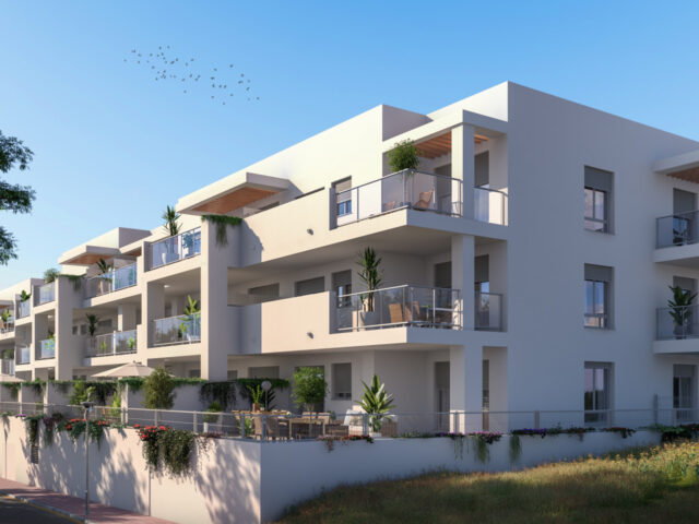 Blossom: New development of 57 homes overlooking the mountains and the coast of Benalmadena.