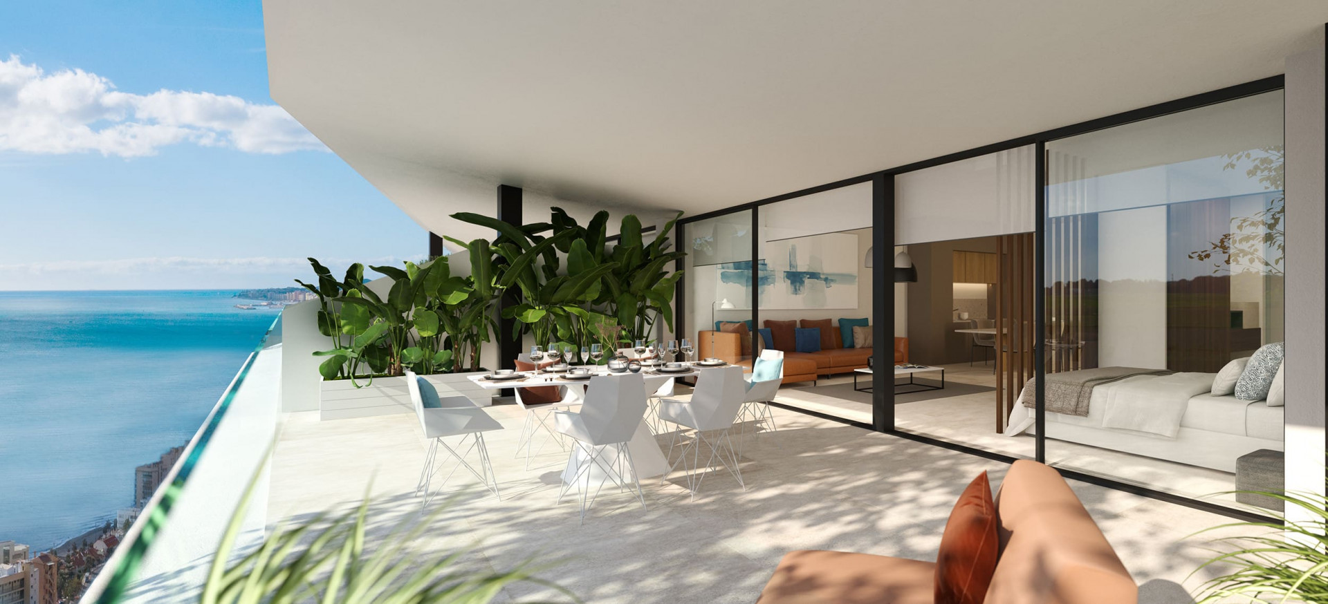 New three bedroom flat with private garden in Reserva del Higueron, Fuengirola.