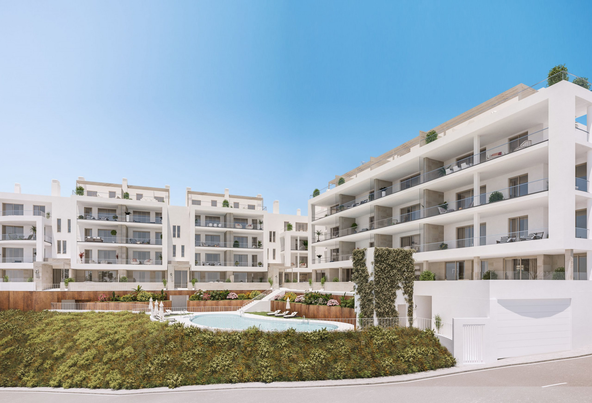 Sea Blue: Residential complex of 47 apartments and penthouses with views to the coast of Torrox.