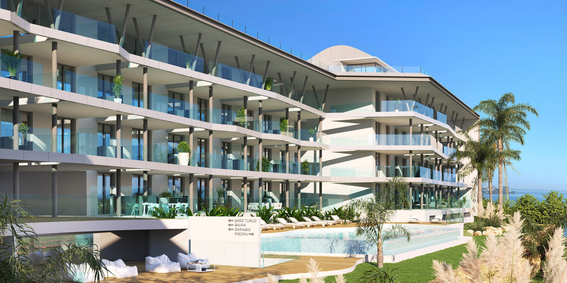 Seaviews Reserve: Flats and penthouses with views of the Benalmádena coast.