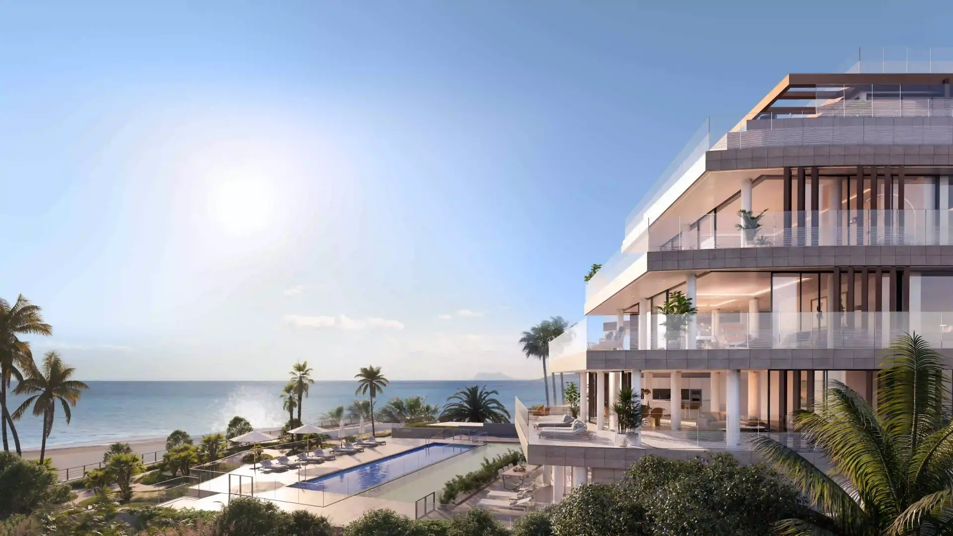 Stunning 2 bedroom frontline beach luxury flat in Estepona.