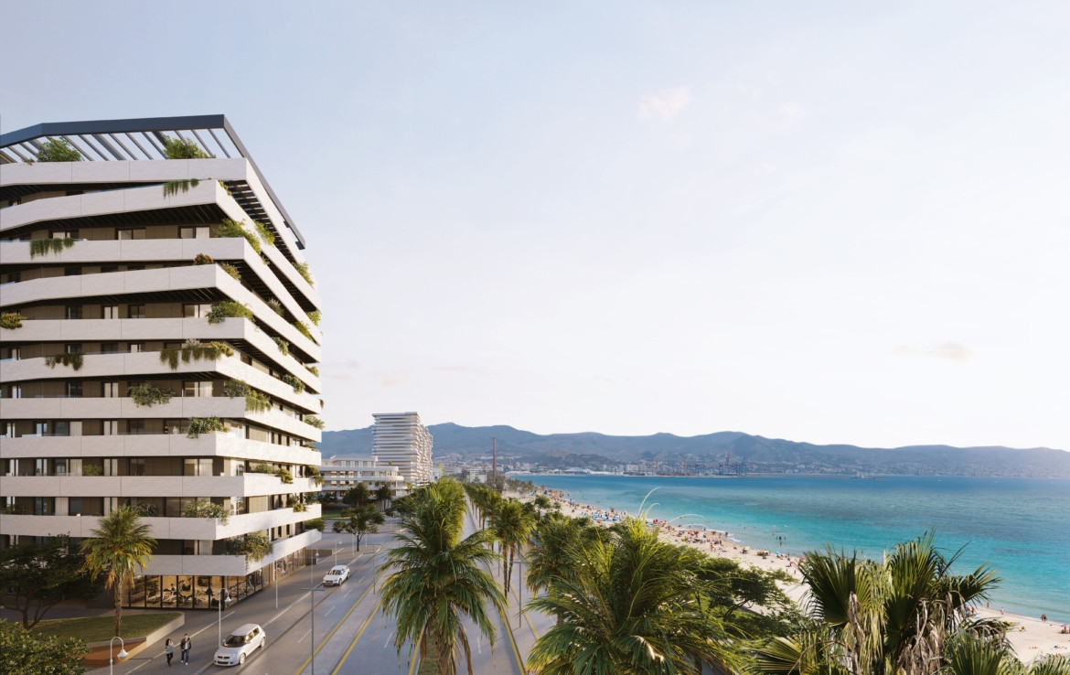 Octavia: Exclusive residential of luxury homes located on the beachfront of Malaga city.